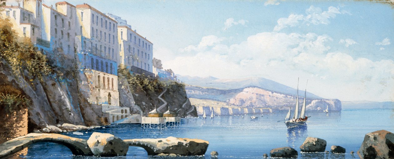 Udsigt over Sorrento (gouache) af Italian School
