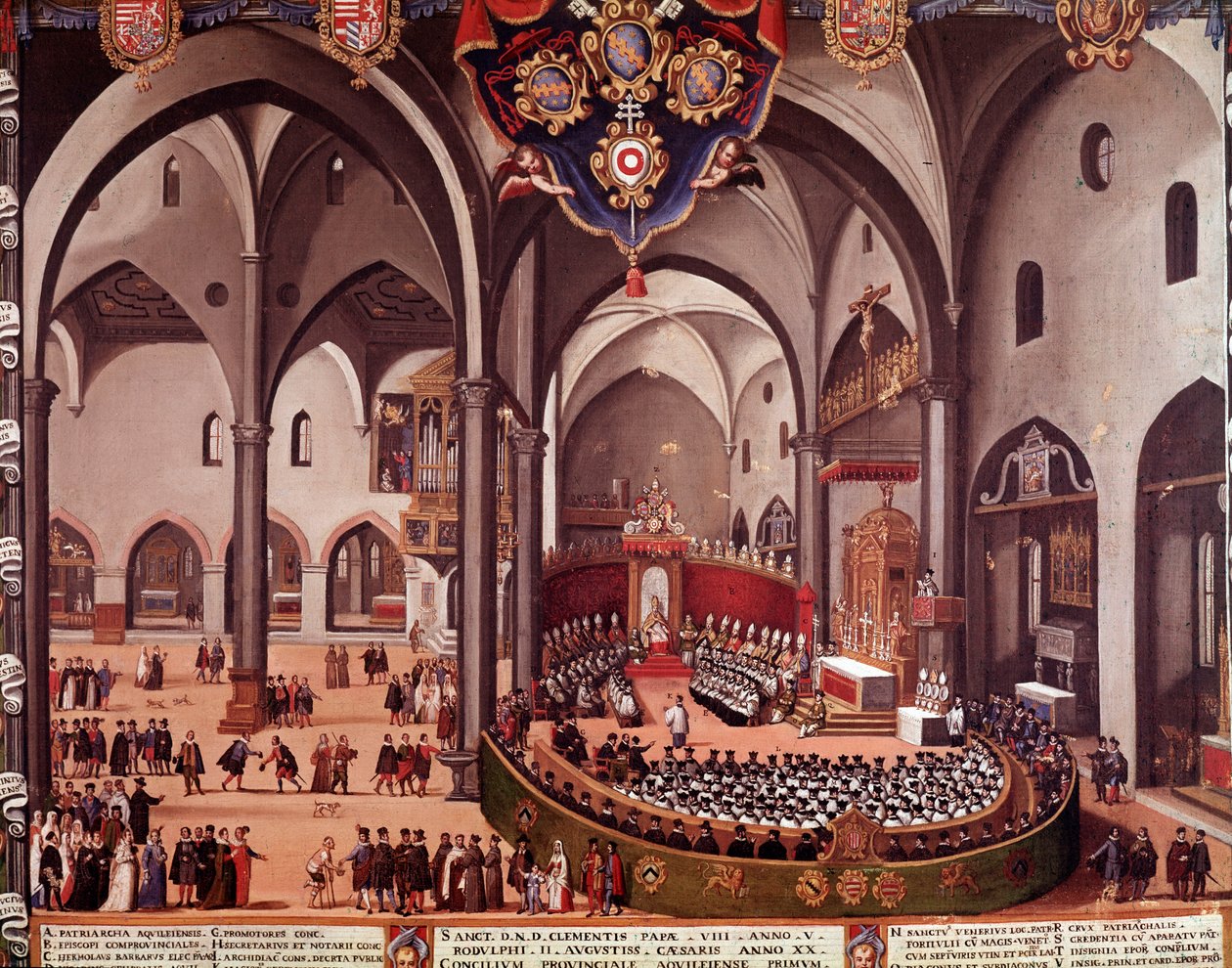 Udsigt over rådet i Aquilee i 1596 (Council of Aquileia af Italian School