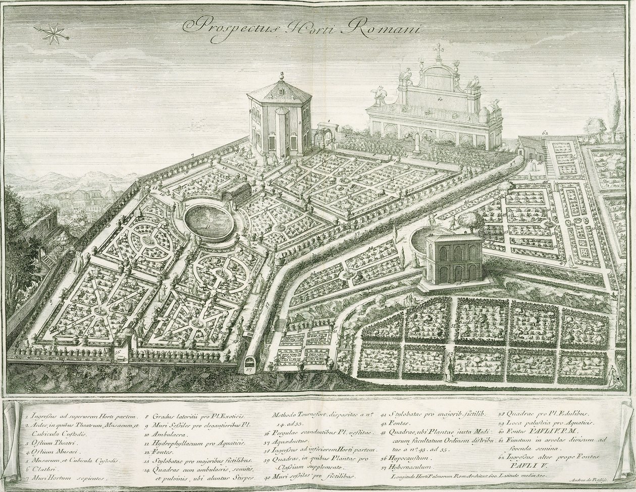 Udsigt over den romerske have, 1772-1784 af Italian School
