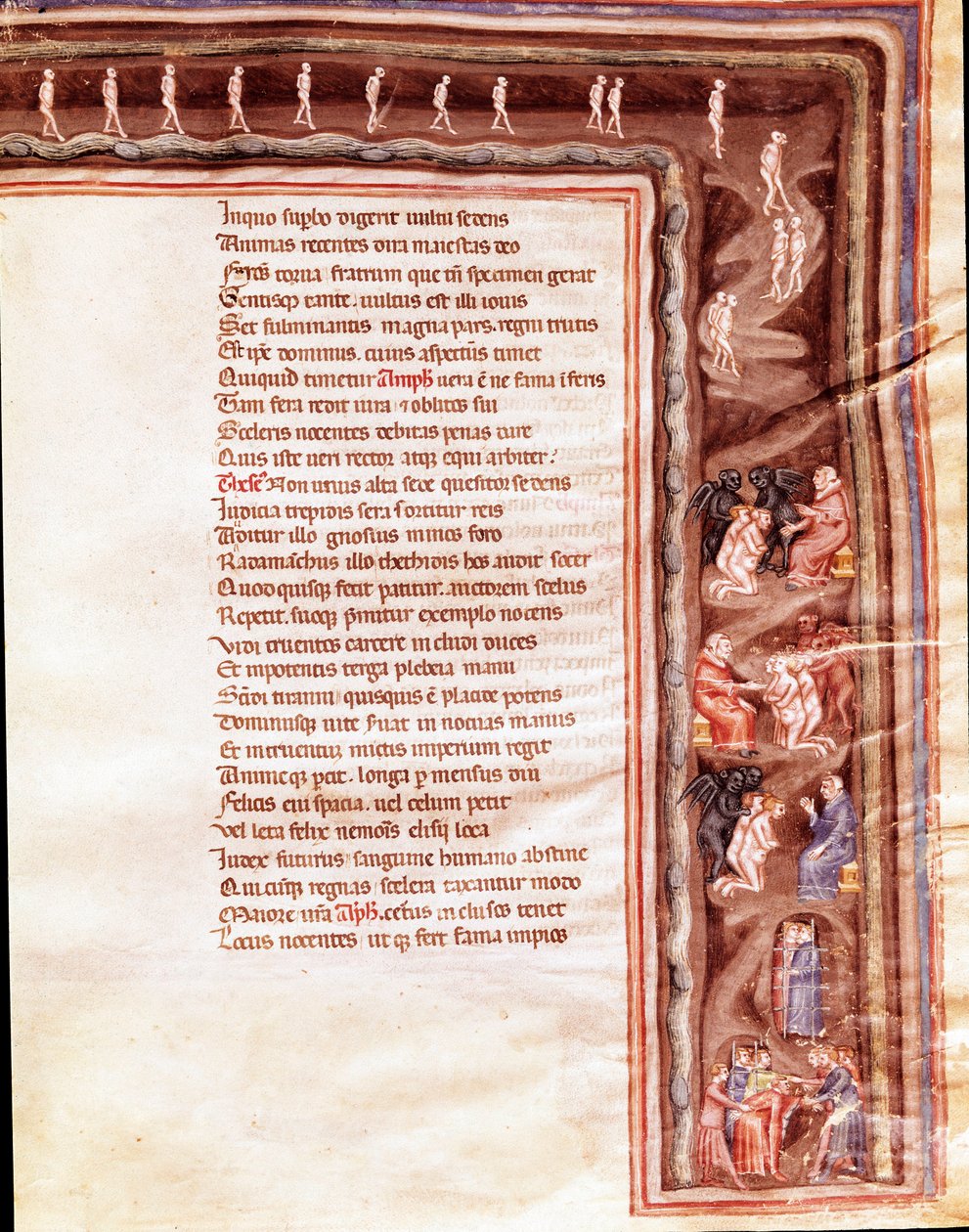 View of the Underworld, illustration til Furious Hercules af Seneque (Miniature af Italian School