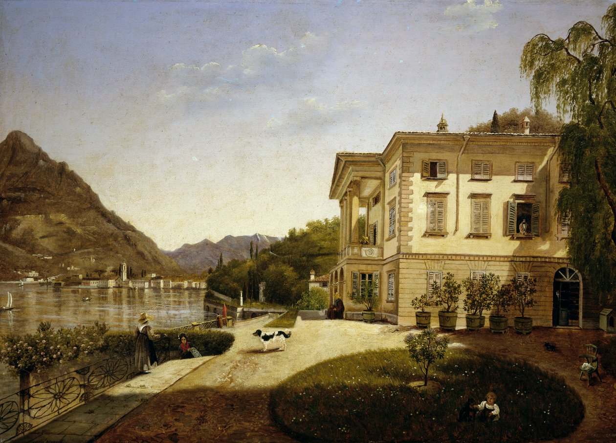 Villa La Roda i Blevio, ved Comosøen (ejet af Giuditta Pasta fra 1827, nu ødelagt) af Italian School