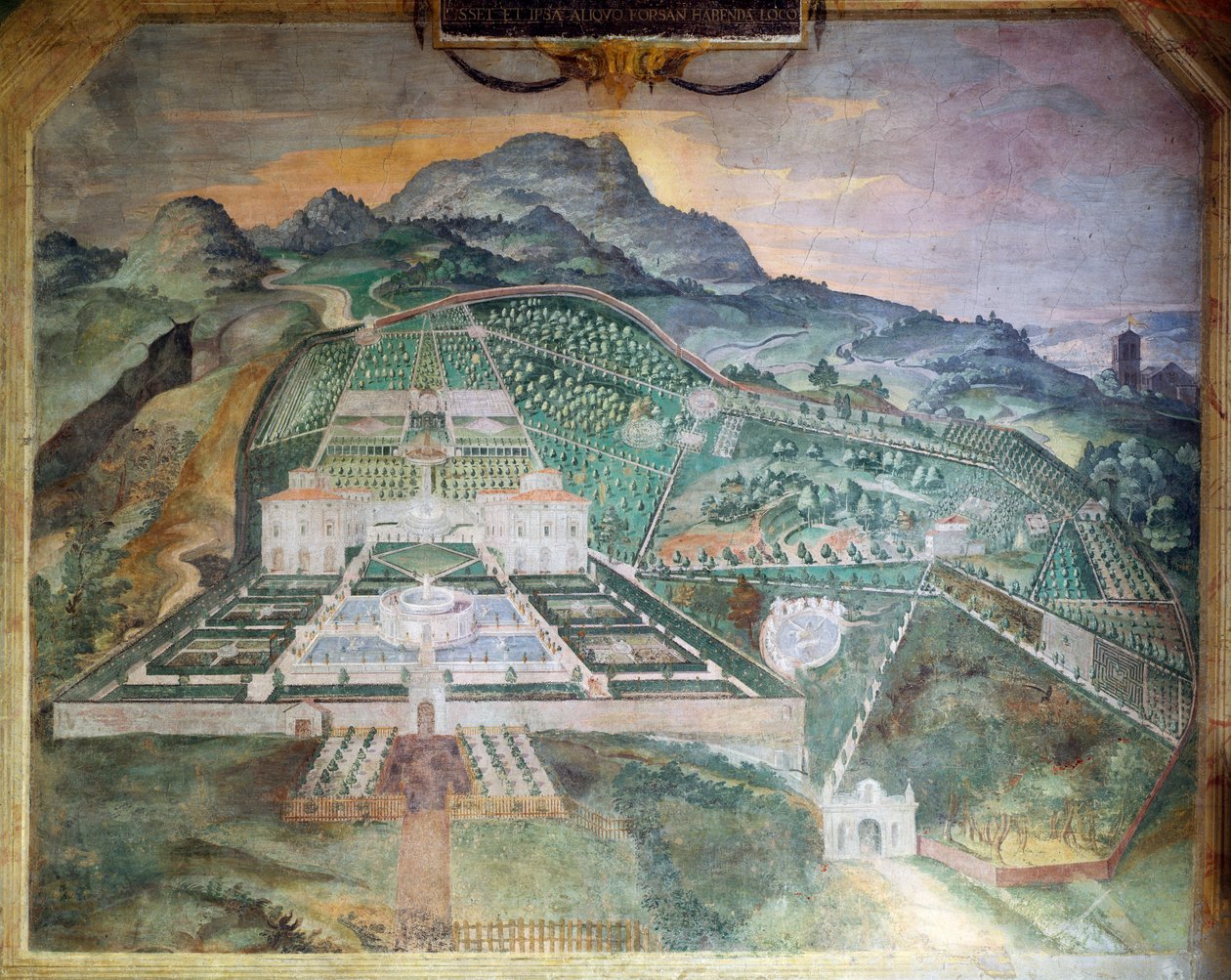 Villa Lante i Bagnaia, ca. 1581 (frisk) af Italian School
