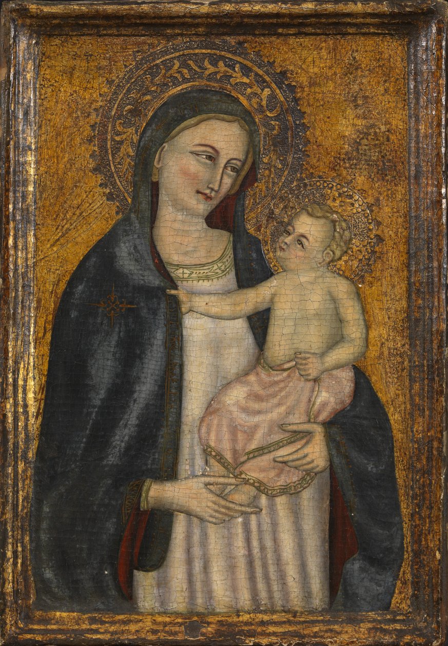 Jomfru og barn, forfalskning af et værk fra ca. 1450, ca. 1900-20 af Italian School