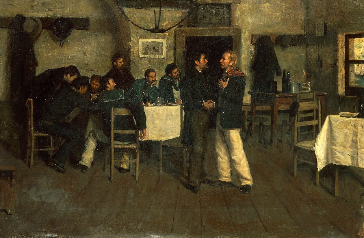 Møde mellem Giuseppe Garibaldi og Giovanni Battista Cuneo i Taganrog ved Sortehavet af Italo Nunes Vais