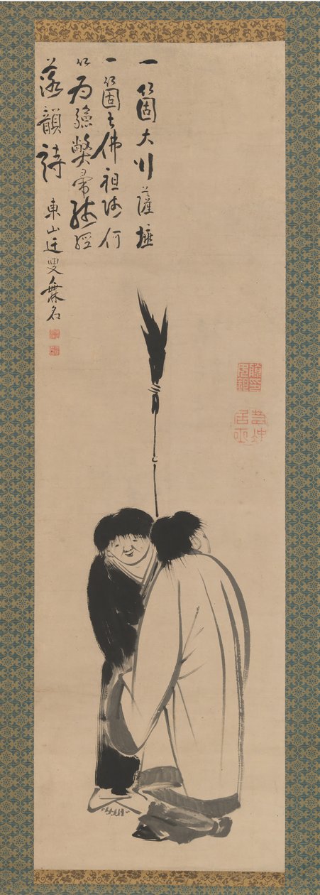 Hanshan og Shide japansk: Kanzan og Jittoku, slutningen af det 18. århundrede. af Ito Jakuchu