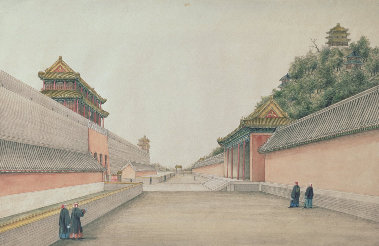 Det kejserlige palads i Peking, fra en samling kinesiske skitser, 1804-06 af Ivan Alexandrov