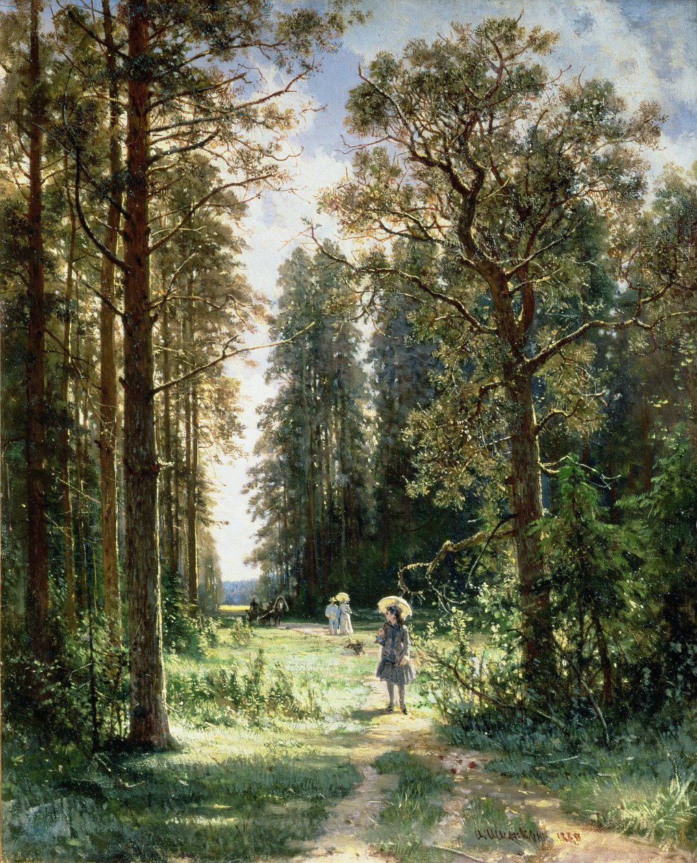 Vejen gennem skoven, 1880 af Ivan Ivanovich Shishkin