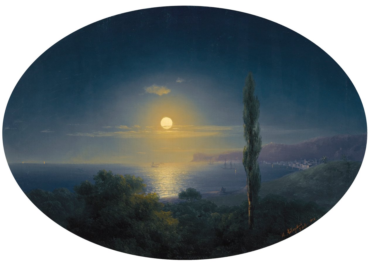 Krimkysten ved måneskin af Ivan Konstantinovich Aivazovsky
