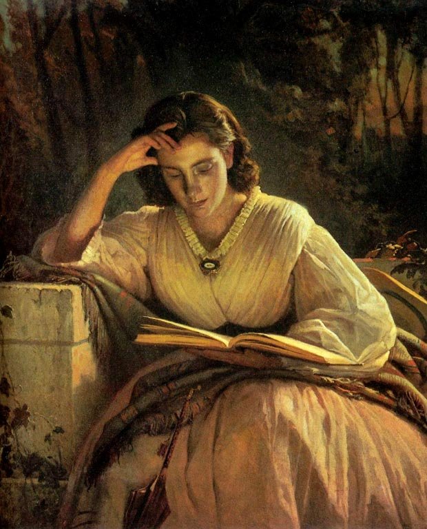 Læse kvinde.n:. 1863.n af Ivan Nikolaevich Kramskoy