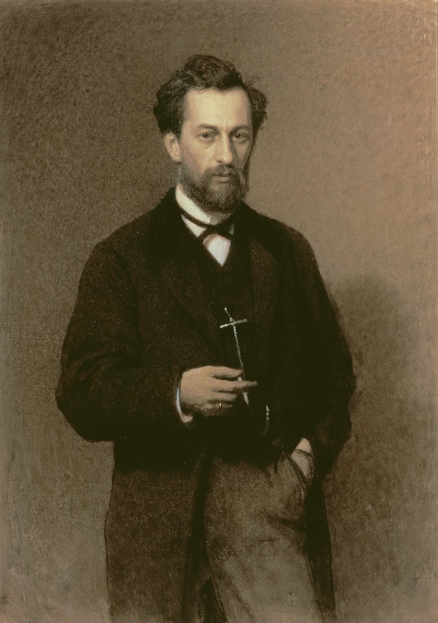 Portræt af Mikhail Konstantinovich Klodt (1832-1902), 1871 af Ivan Nikolaevich Kramskoy