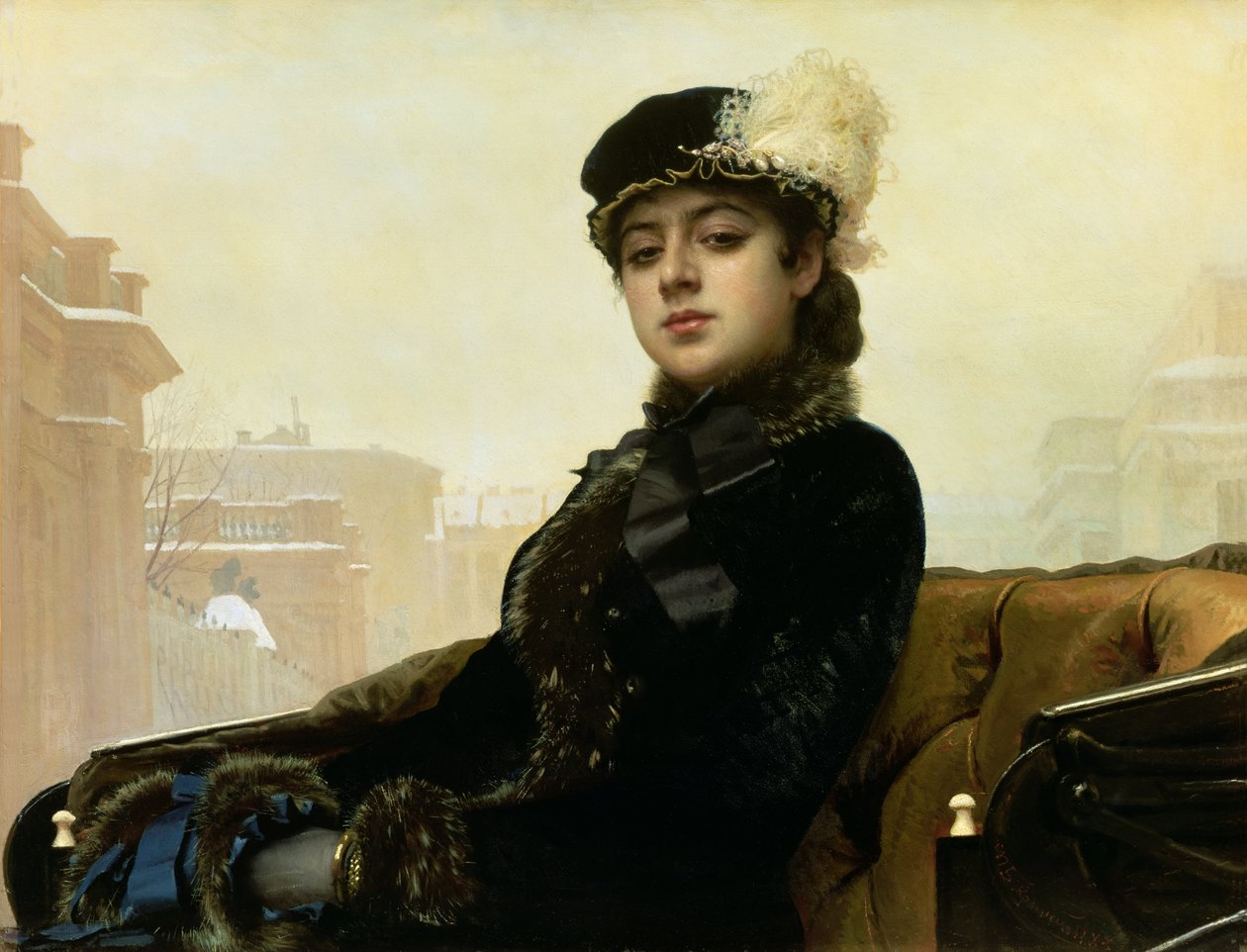 Portræt af en ukendt kvinde, 1883 af Ivan Nikolaevich Kramskoy