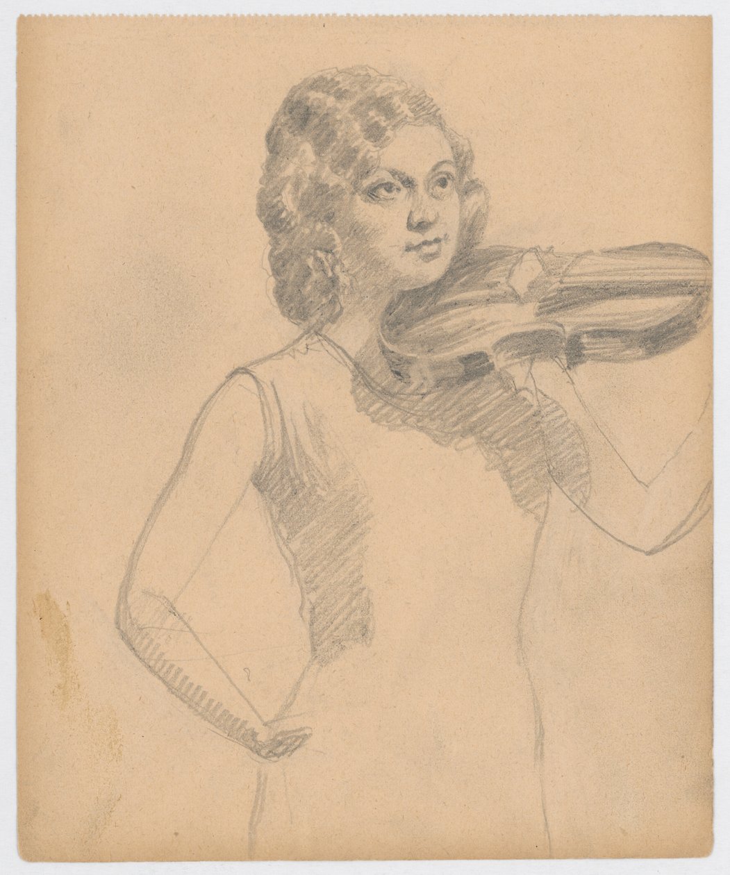 Kvindelig violinist af Ivan Zabota