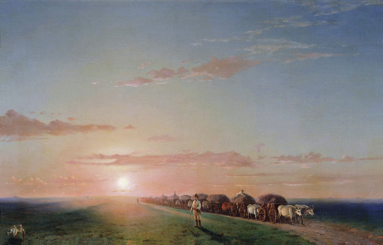 Et vogntog i ørkenen af Ivan Aivazovsky