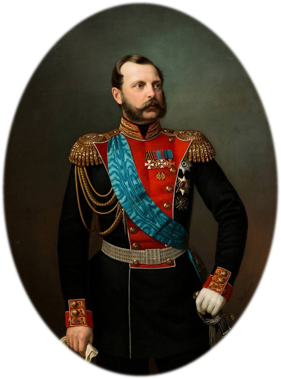 Portræt af kejser Alexander II 1818-1881, 1860