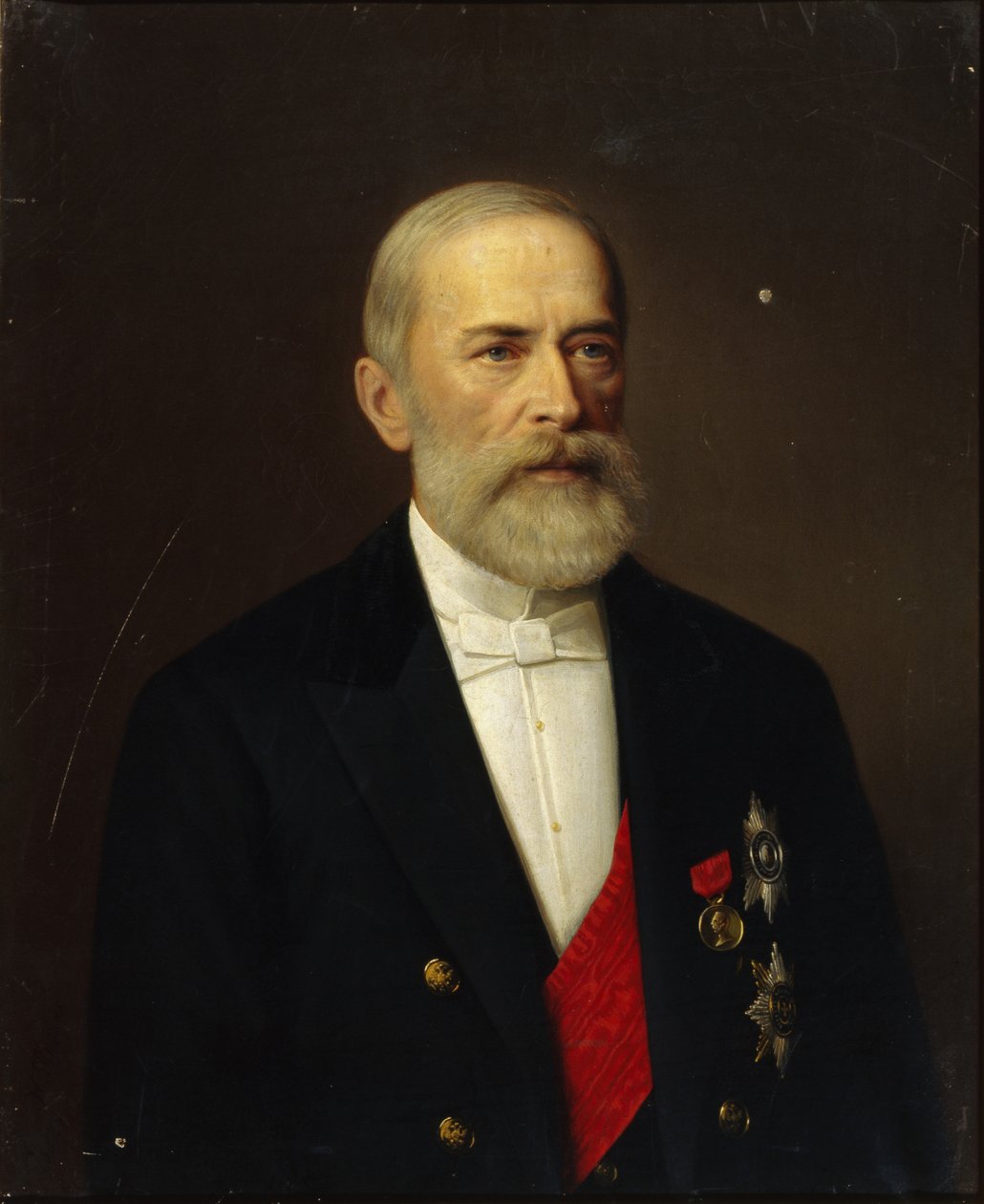 Portræt af Nikolai Khristianovich Bunge 1823-1895, 1887 af Ivan Alexeevich Tyurin