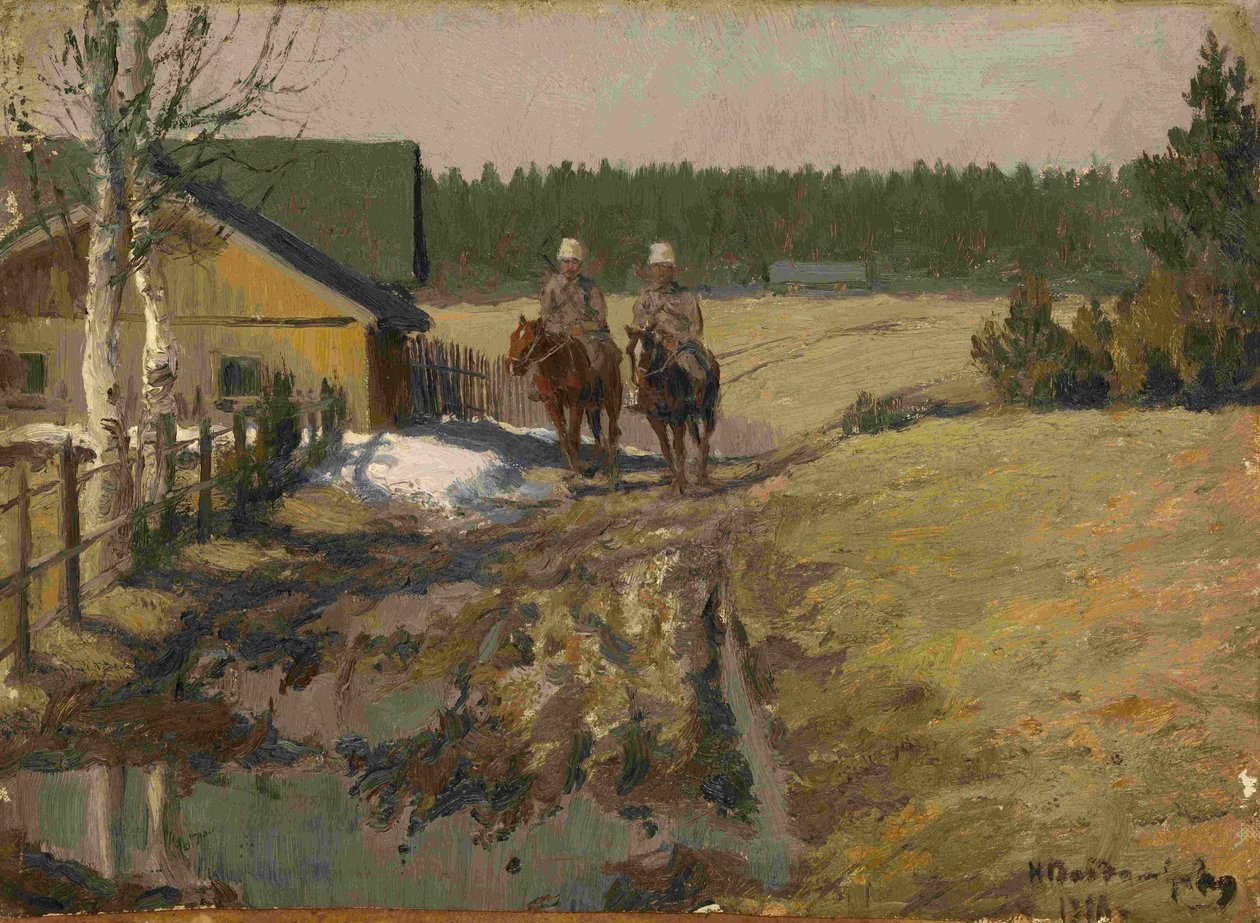 Kosakker til hest, 1916 af Ivan Alexeyevich Vladimirov