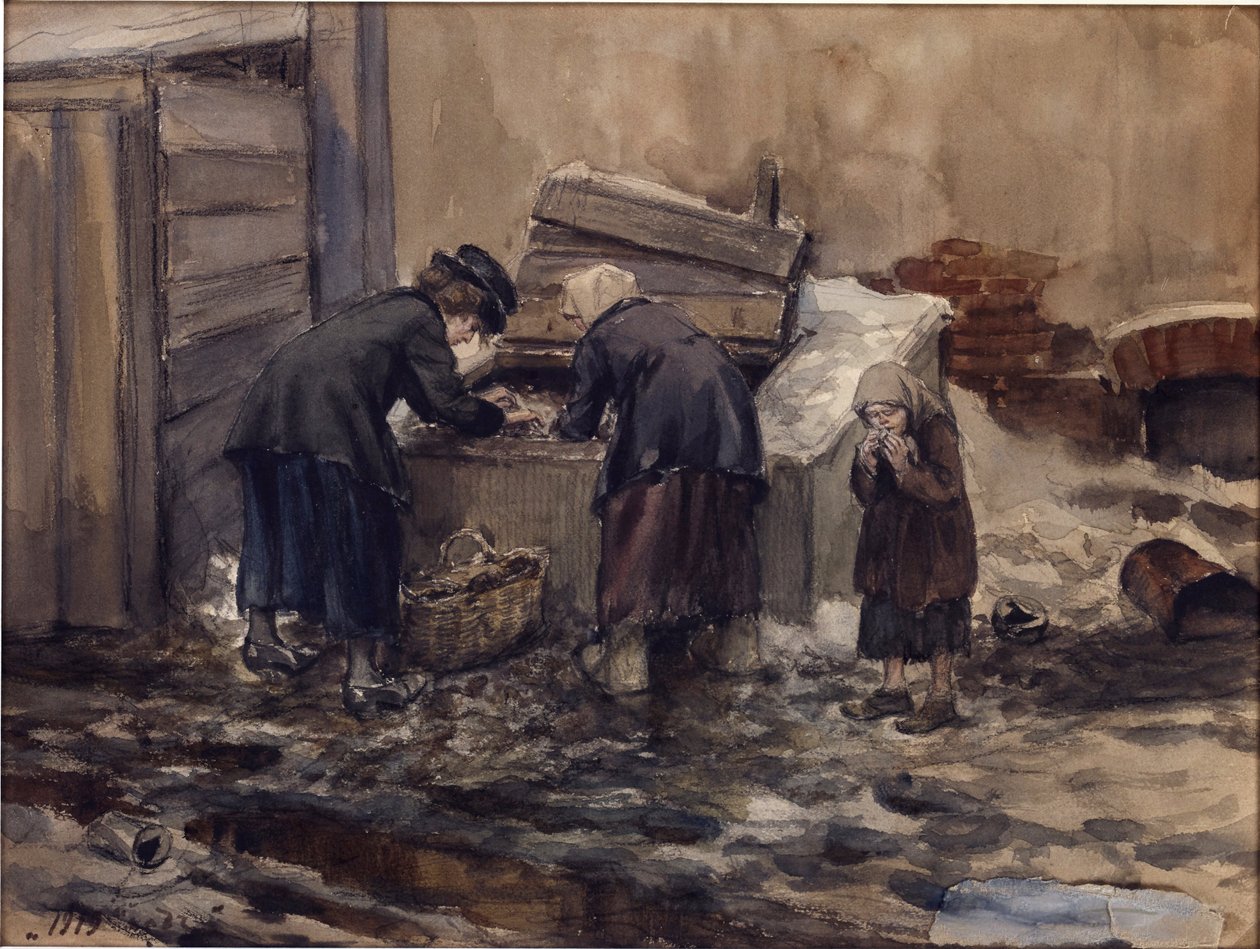 Sultne år i Petrograd af Vladimirov, Ivan Alexeyevich (1869-1947). Akvarel, Gouache på papir af Ivan Alexeyevich Vladimirov