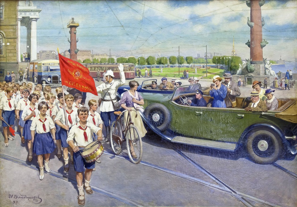 De udenlandske turister i Leningrad af Ivan Alexeyevich Vladimirov