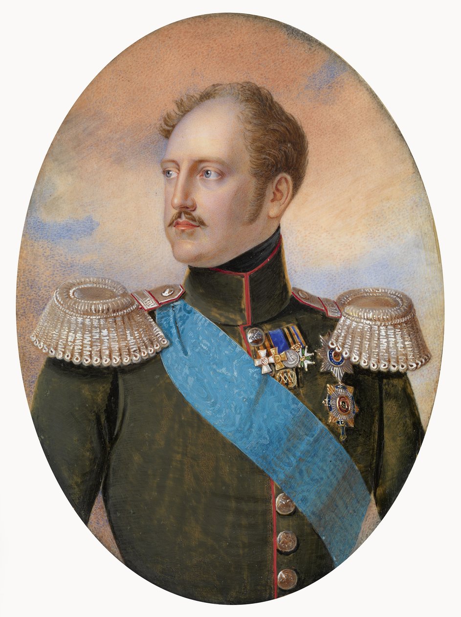 Portræt af kejser Nicholas I 1796-1855 af Ivan Andreyevich Winberg
