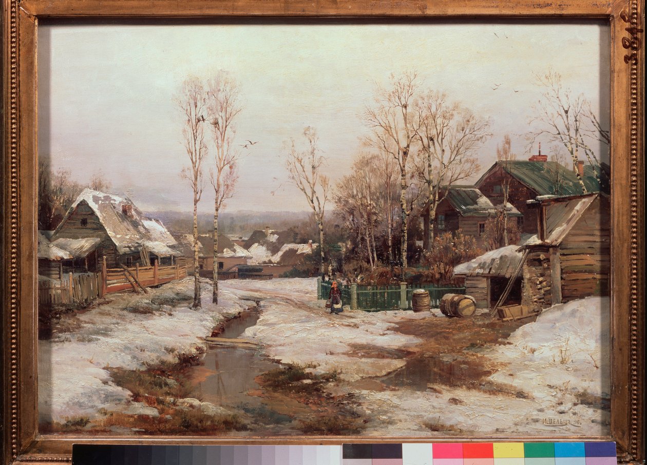 Forår nær Skt. Petersborg - Maleri af Ivan Avgustovich Velz (1866-1926), olie på lærred af Ivan Avgustovich Velz