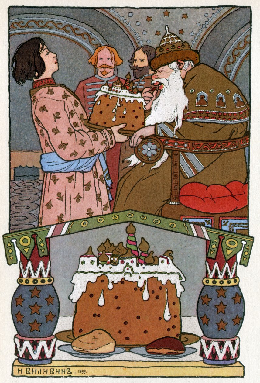 Prinsessen og frøen, ca. 1899 (litografi) af Ivan Yakovlevich Bilibin