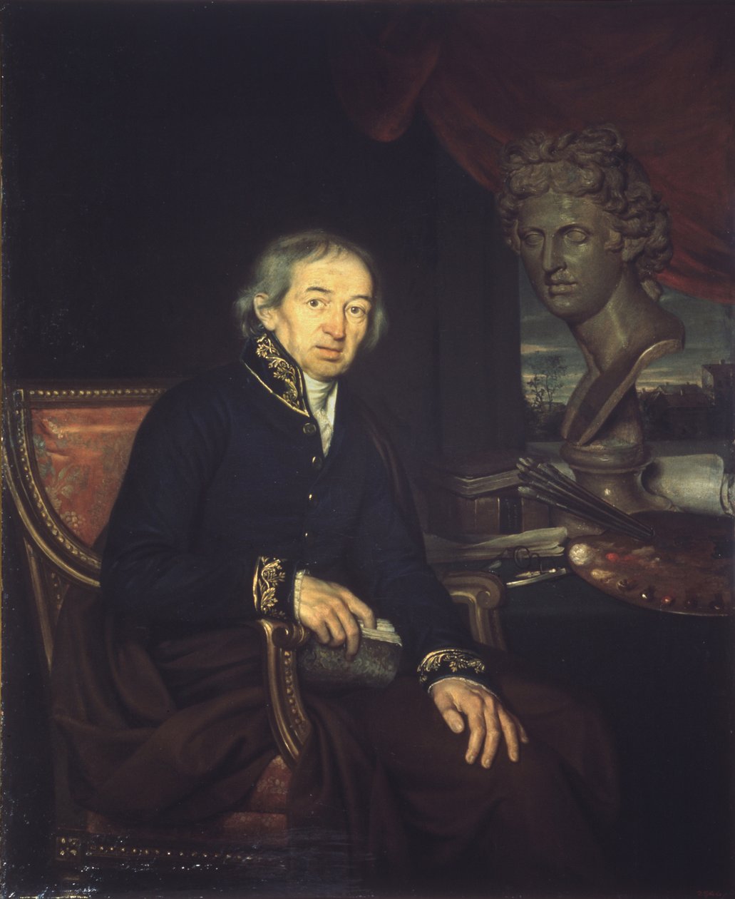 Portræt af kunstneren Dimitri Levitsky 1735-1822, 1812 af Ivan Eremeevich Yakovlev