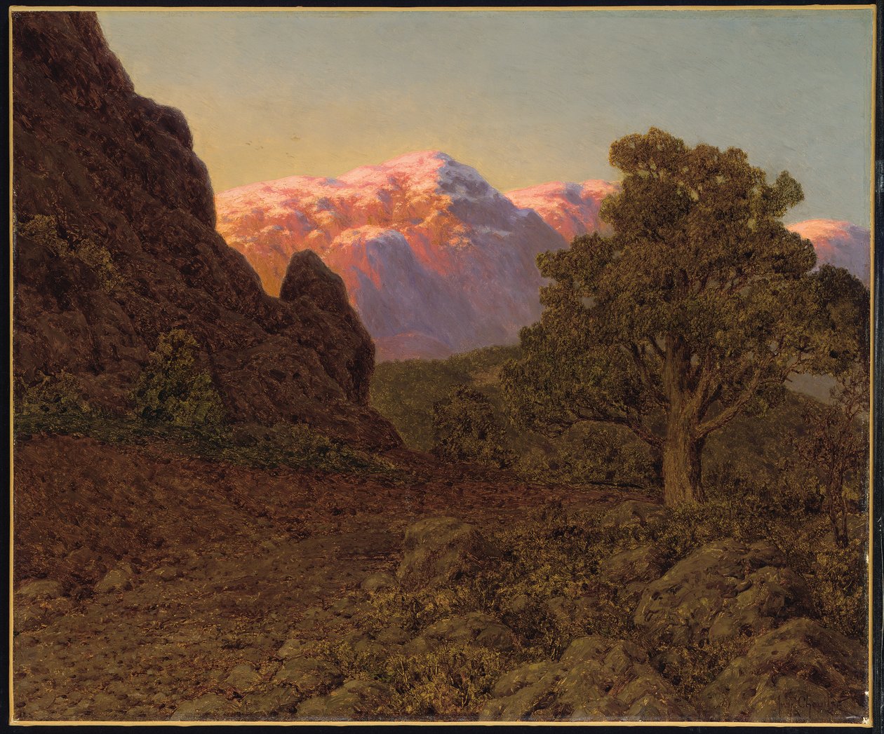 Solopgang over bjerget af Ivan Fedorovich Choultse