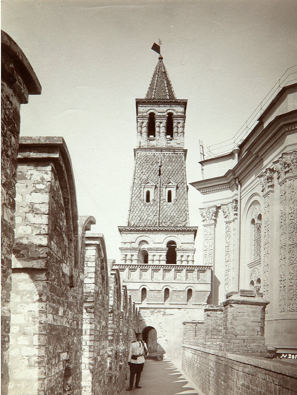 Armory (Oruzheynaya) Tower i Kreml i Moskva. Albumin Foto af Ivan Fyodorovich Borshchevsky (1851-1948), før 1889. State United Museum Center i Kreml, Moskva af Ivan Fyodorovich Borshchevsky