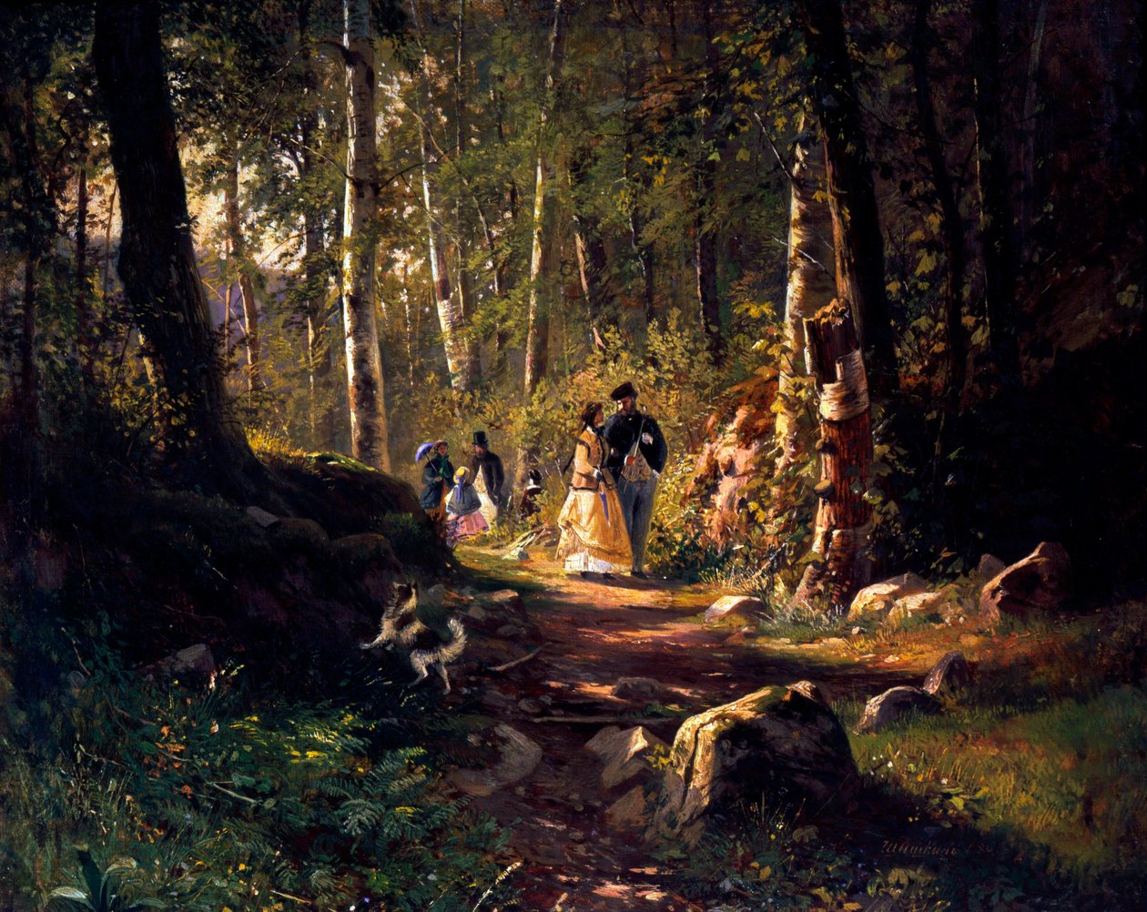 En tur i en skov, 1869 af Ivan Ivanovich Shishkin