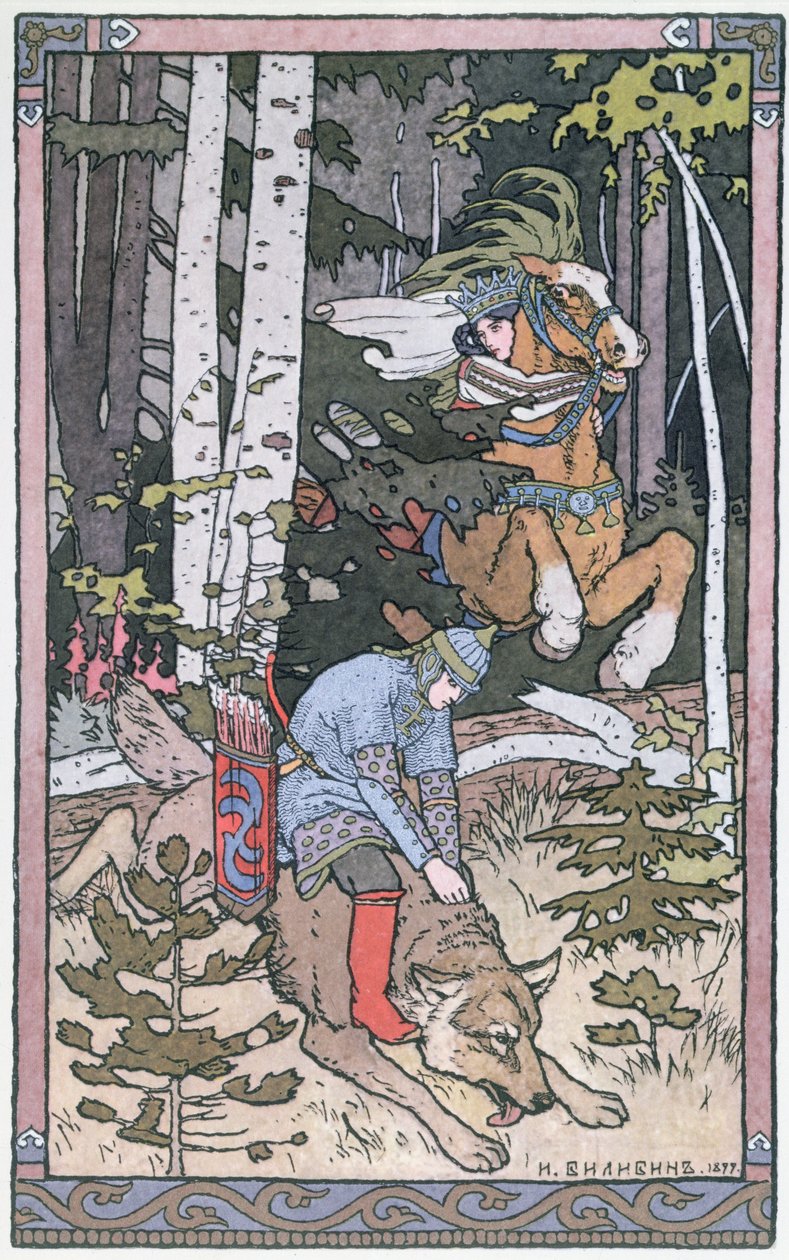 Scene fra et russisk eventyr, 1899 af Ivan Yakovlevich Bilibin