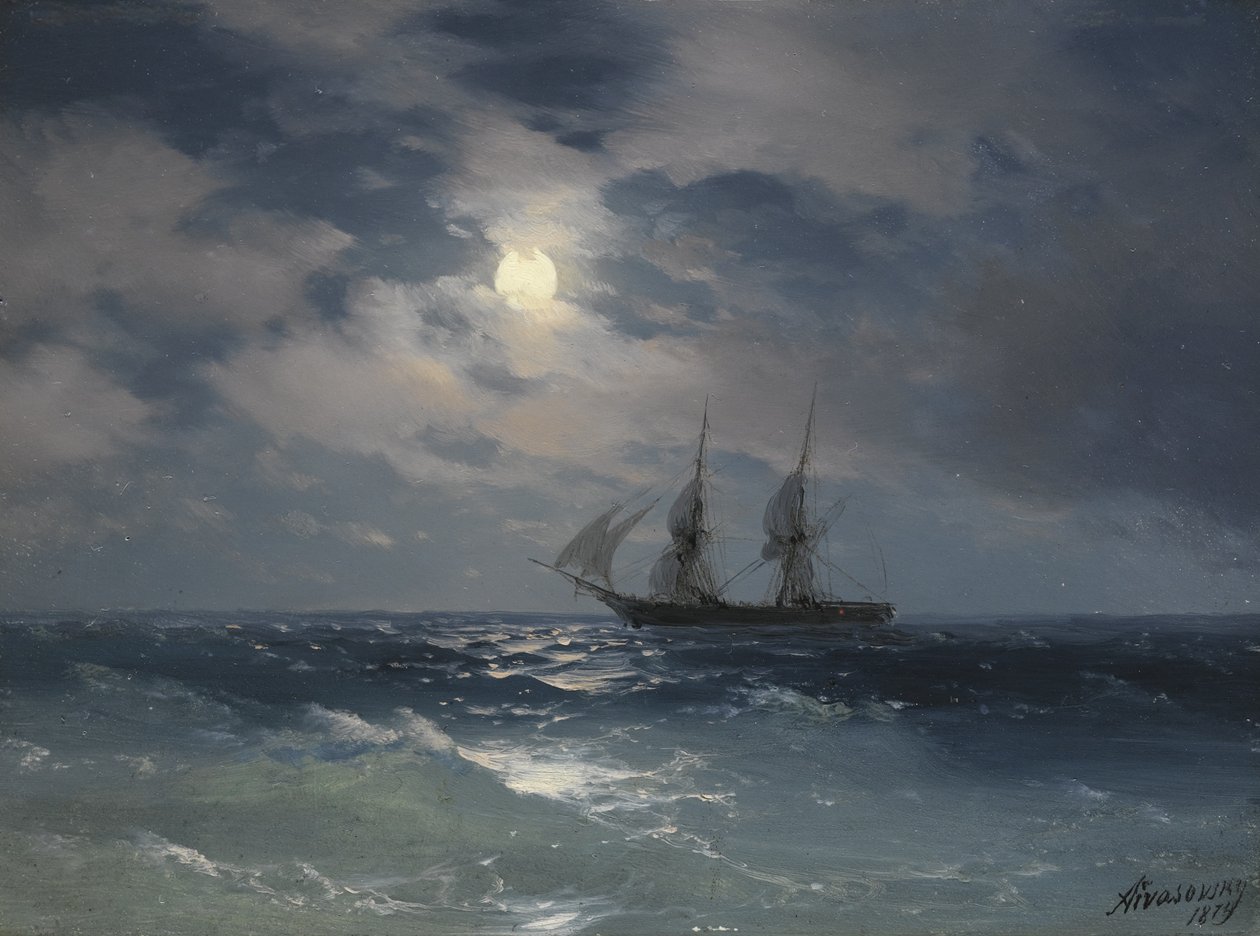 Brig Mercury af Ivan Konstantinovich Aivazovsky