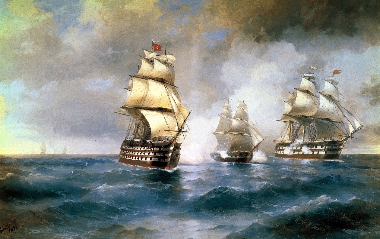 Brig Mercury angrebet af to tyrkiske skibe den 14. maj 1829