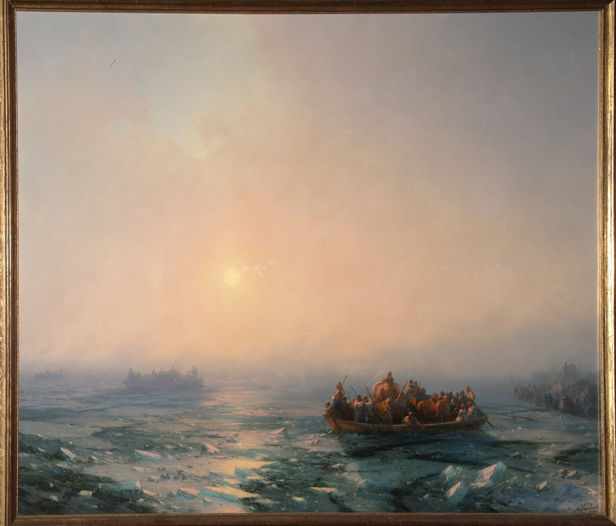 Isdrift på Dnepr-floden, 1872 af Ivan Konstantinovich Aivazovsky