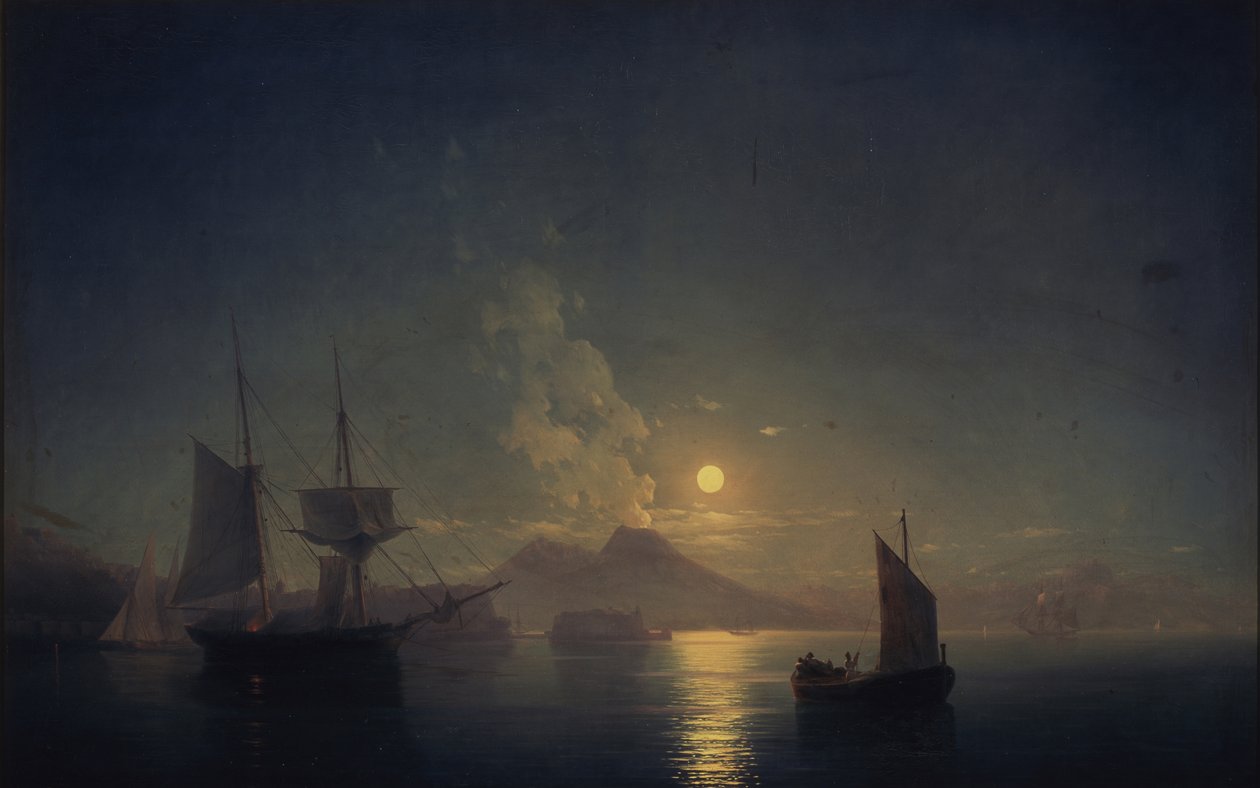Napoli om natten, 1850 af Ivan Konstantinovich Aivazovsky