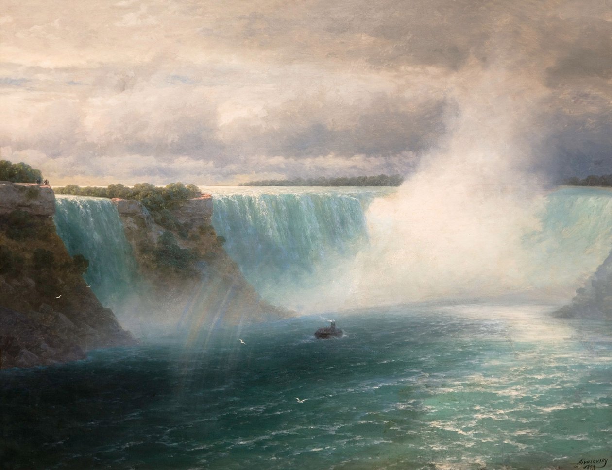 Niagara Falls af Aivazovsky, Ivan Konstantinovich (1817-1900) af Ivan Konstantinovich Aivazovsky