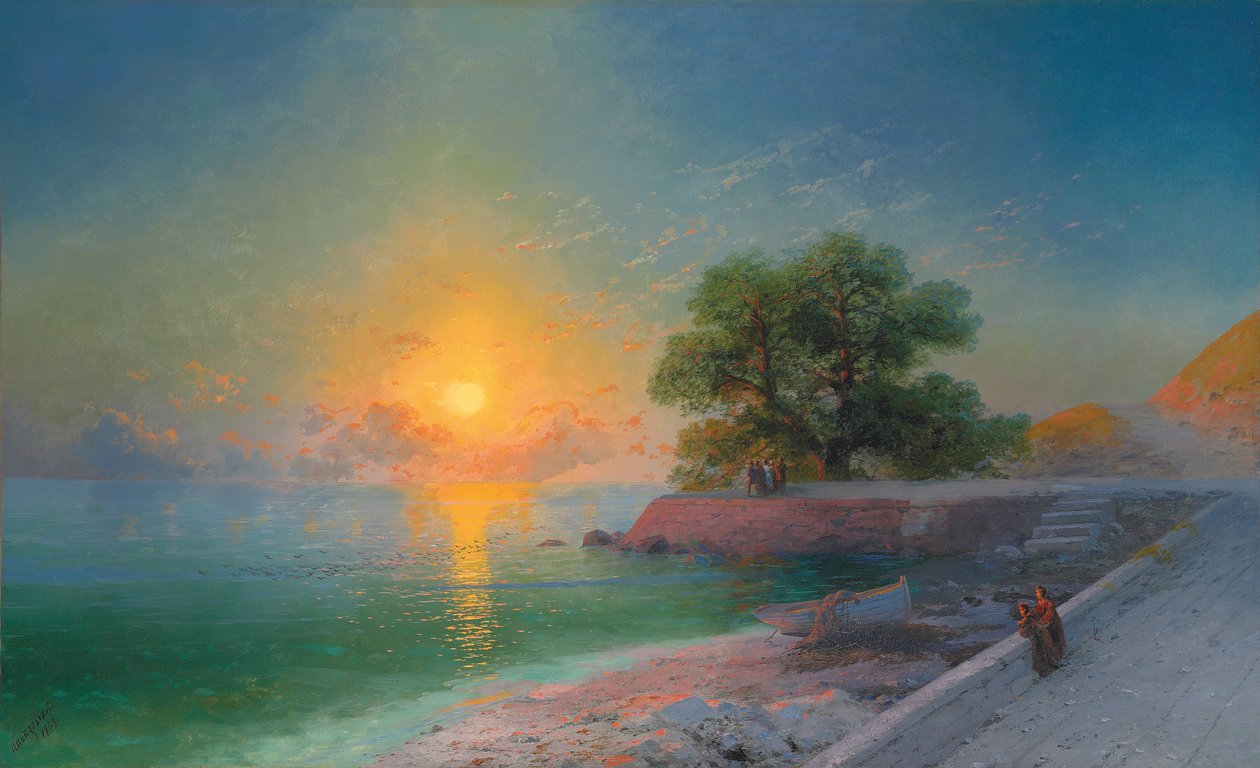 Promenade ved solnedgang, 1869 af Ivan Konstantinovich Aivazovsky