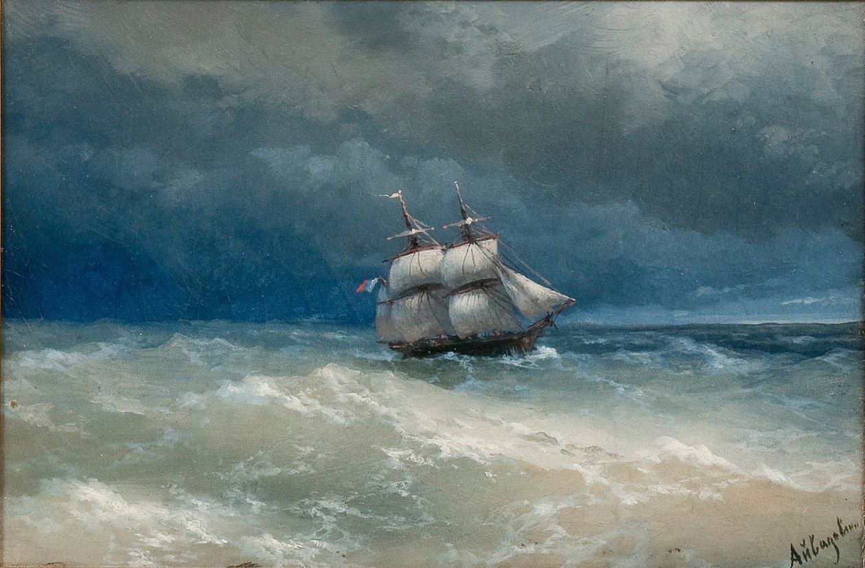 Stormfuldt hav af Ivan Konstantinovich Aivazovsky