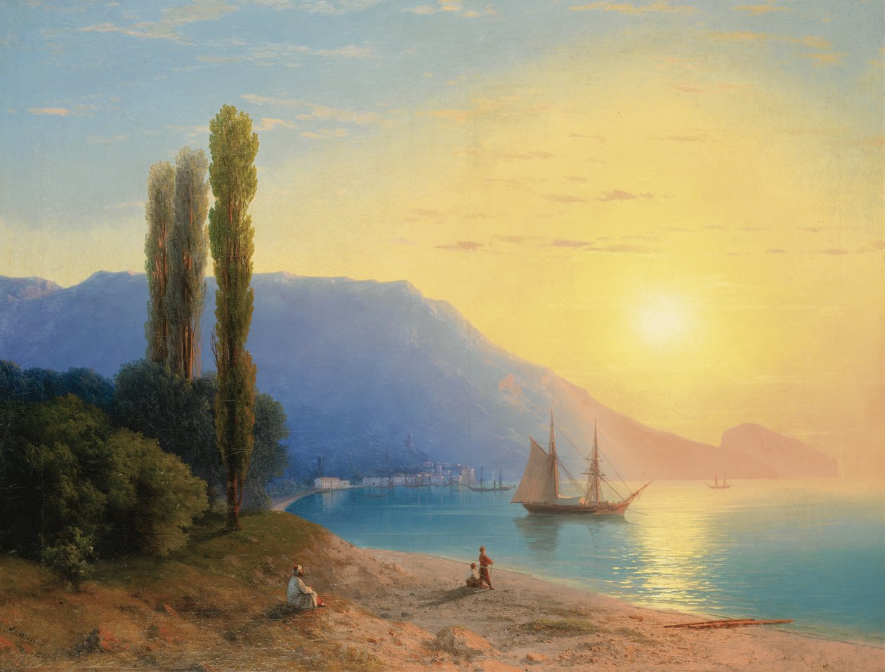 Solnedgang over Jalta af Ivan Konstantinovich Aivazovsky