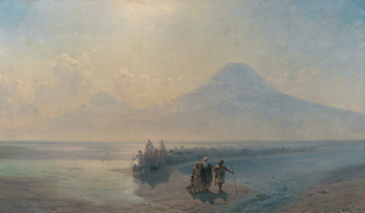 Noas nedstigning fra Ararat-bjerget af Ivan Konstantinovich Aivazovsky