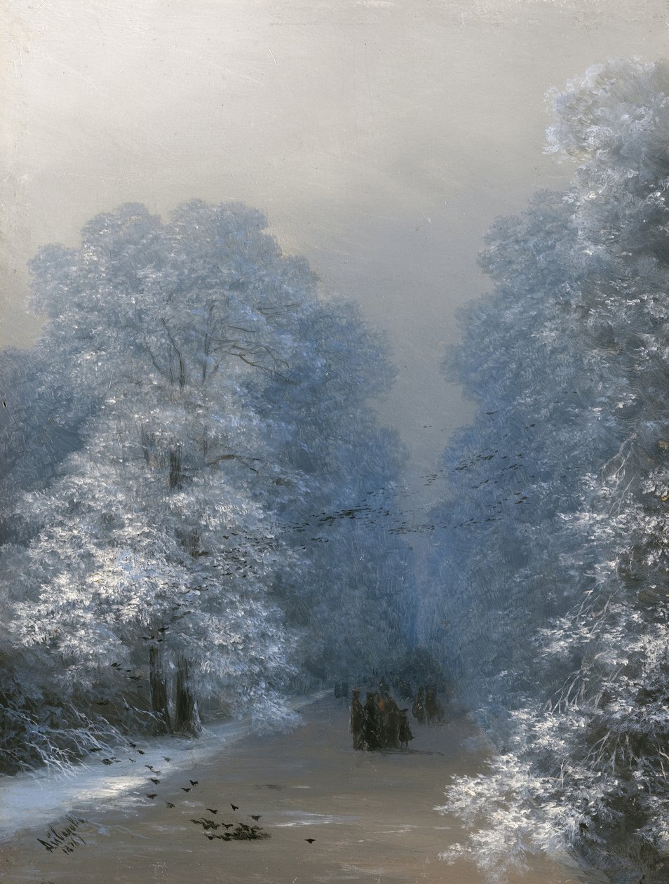 Vinterlandskab, 1876 af Ivan Konstantinovich Aivazovsky