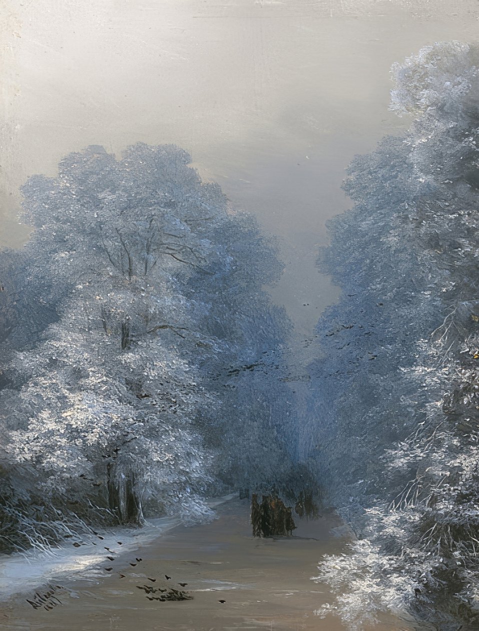 Vinterlandskab. 1876 af Ivan Konstantinovich Aivazovsky