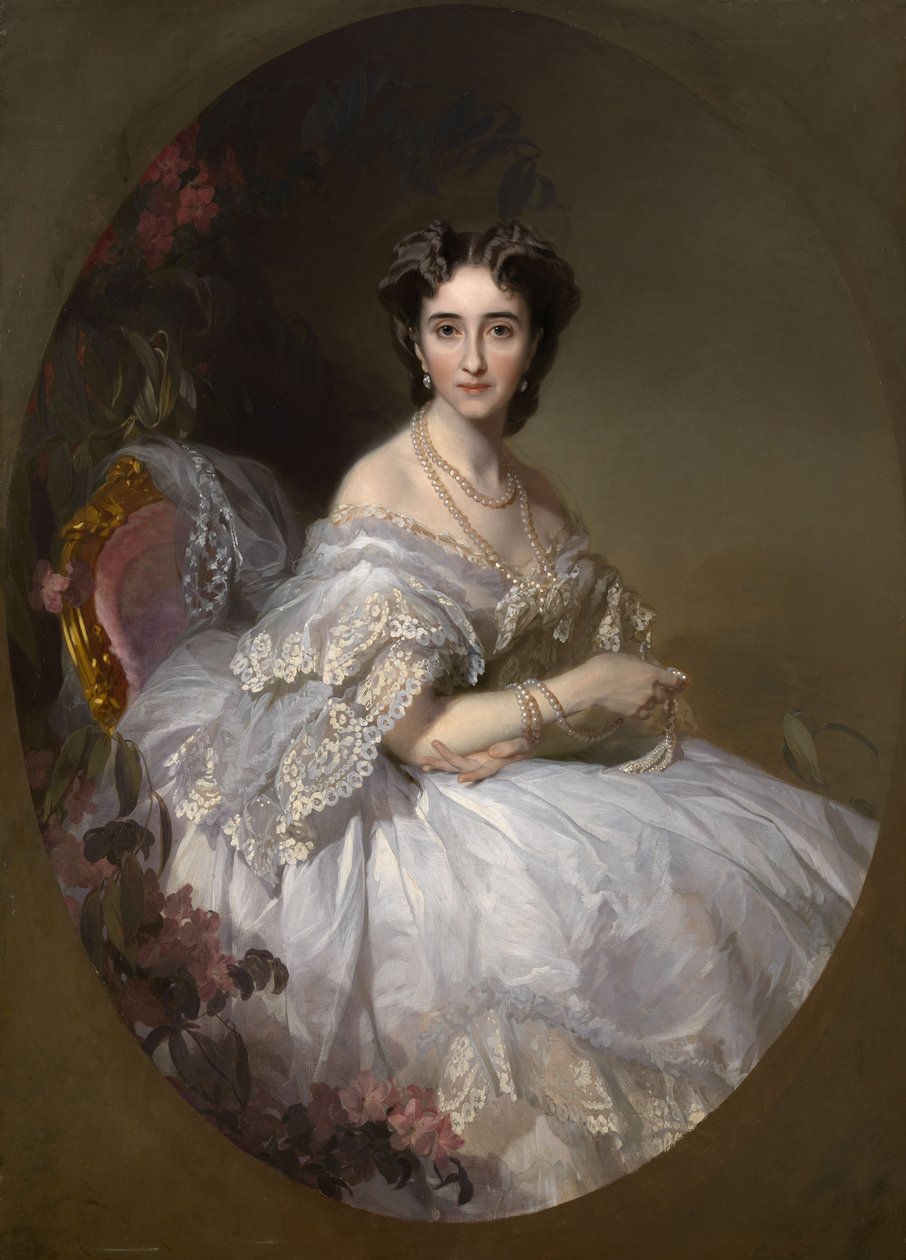 Portræt af Anastasia Ushakova, født Koni 1824-1902 af Ivan Kosmich Makarov