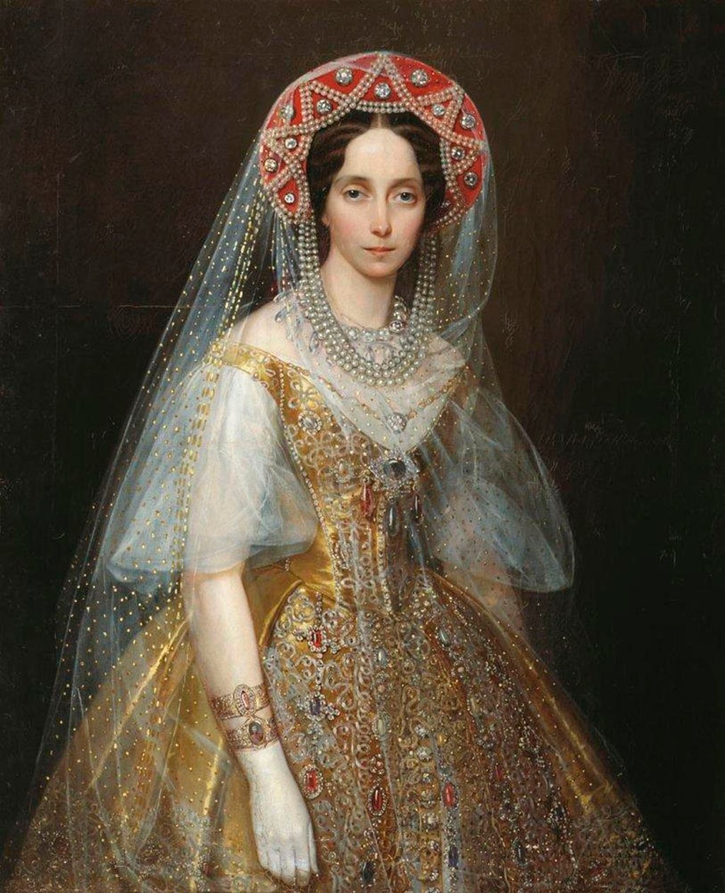 Portræt af storhertuginde Maria Alexandrovna 1824-1880, fremtidig kejserinde af Rusland, 1840
