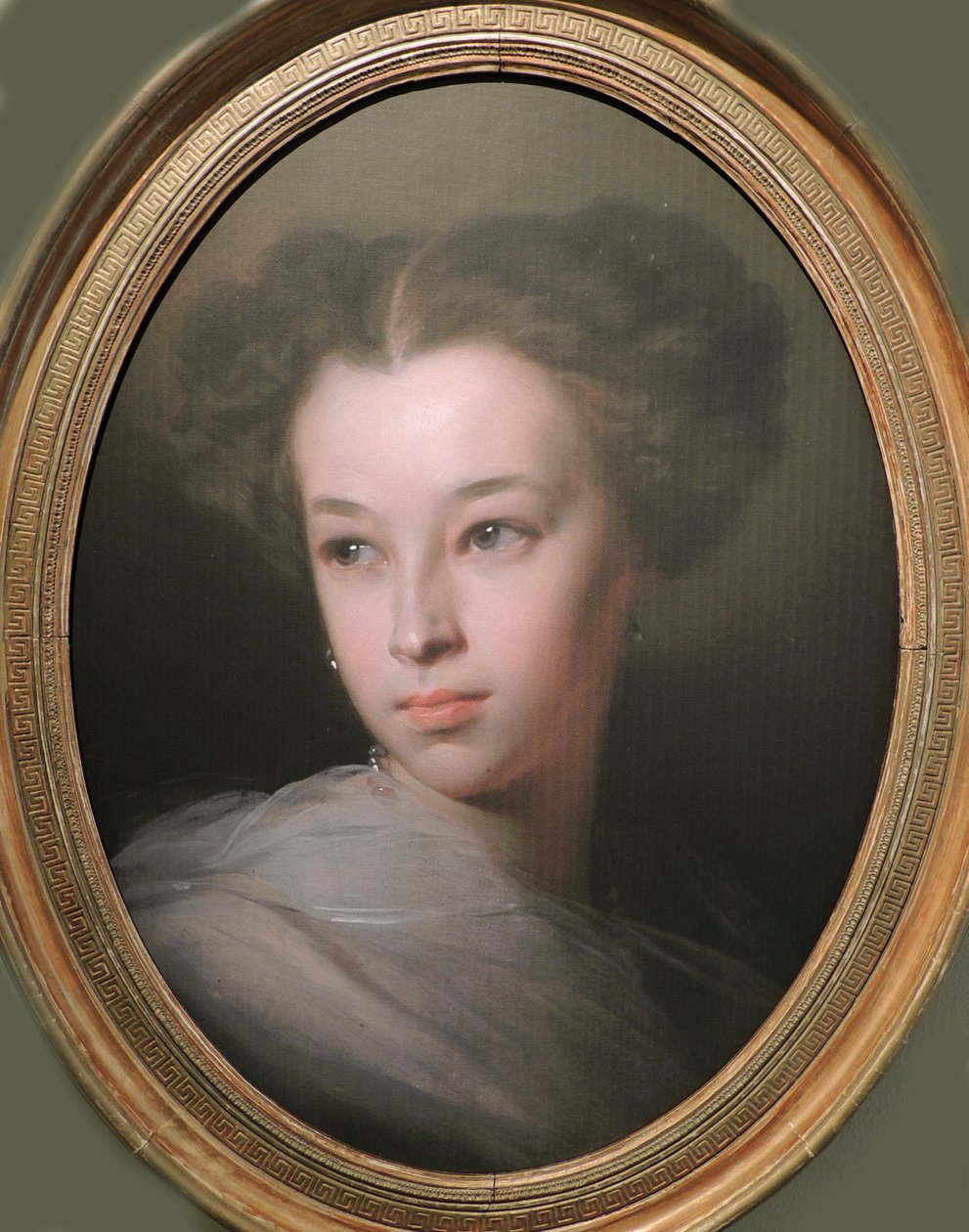 Portræt af Natalia Alexandrovna Pushkina, grevinde af Merenberg 1836-1913, digterens datter, 1849 af Ivan Kosmich Makarov