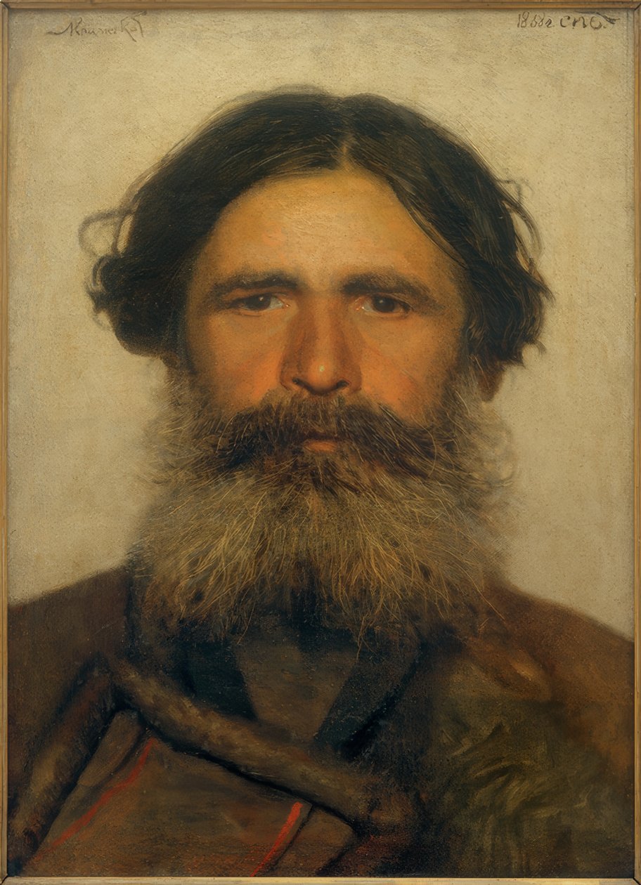 Portræt af en landmand af Ivan Nikolaevich Kramskoy