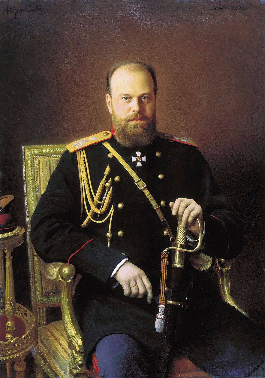 Portræt af kejser Alexander III, 1886 af Ivan Kramskoy