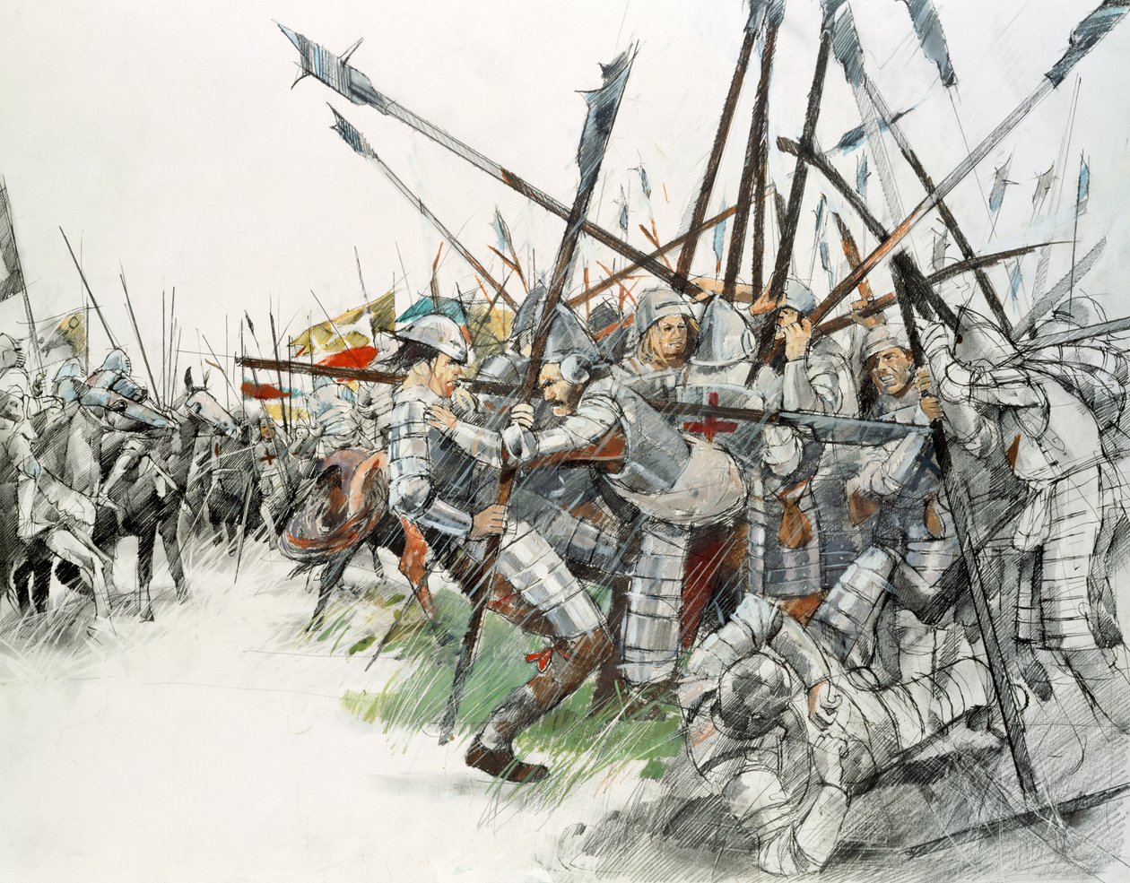 Slaget ved Flodden Field, 1513, c1990-2010 af Ivan Lapper