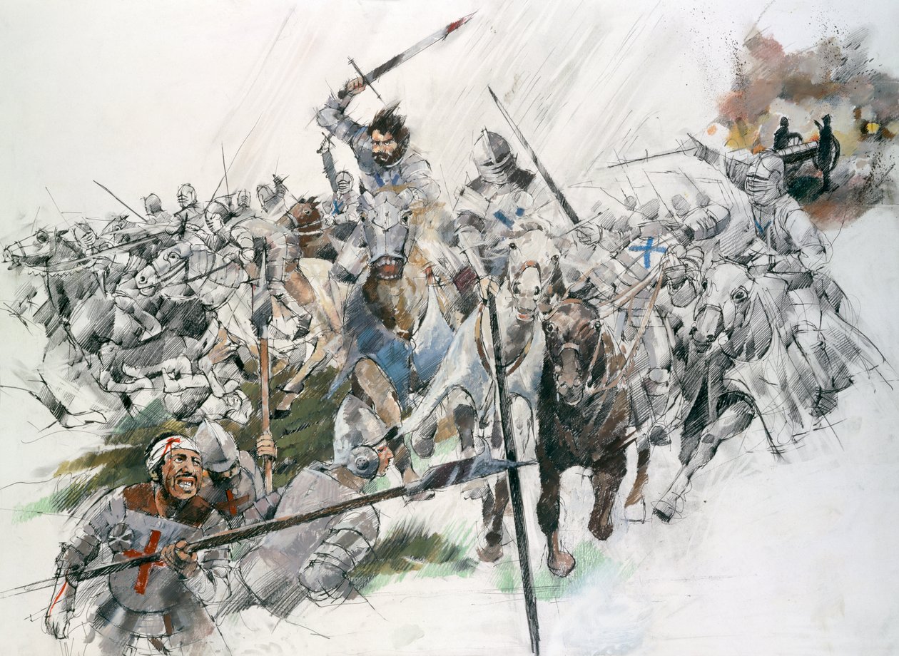 Slaget ved Flodden Field, 1513, c1990-2010. af Ivan Lapper