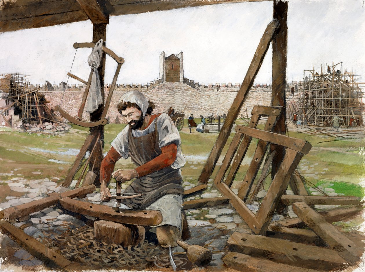 Carpenter, Scarborough Castle, 1100-tallet, c1990-2010 af Ivan Lapper