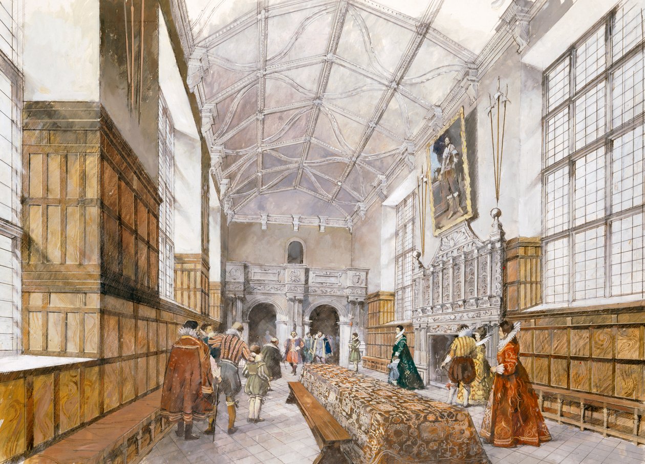 Kirby Hall, begyndelsen af det 17. århundrede, c1990-2010 af Ivan Lapper